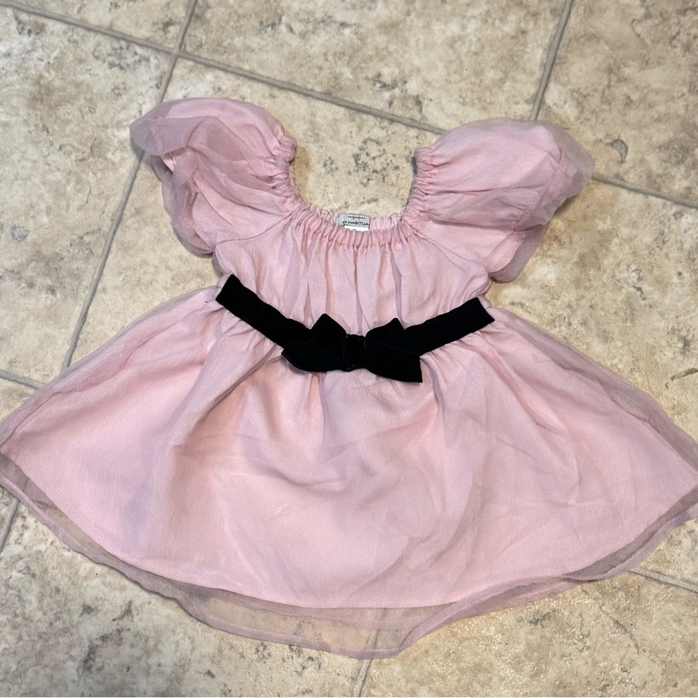 Habitual Pink Dress with Black Bow